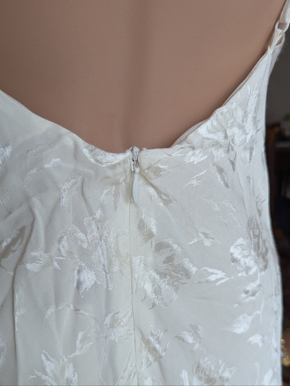 Zara Jacquard Floral Maxi Dress Low Back - Picture 12 of 13